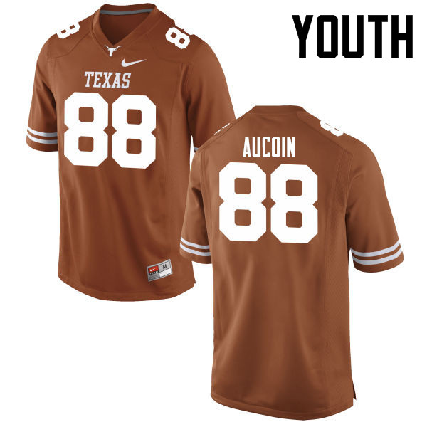 Youth #88 Peyton Aucoin Texas Longhorns College Football Jerseys-Tex Orange
